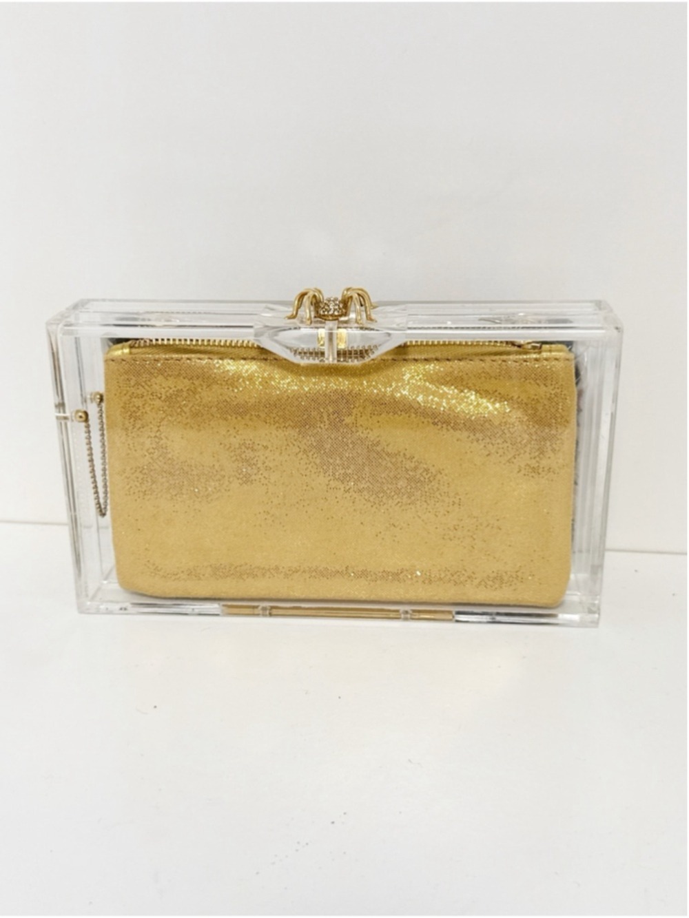 Charlotte Olympia Transparent Perspex Pandora Classic Clutch